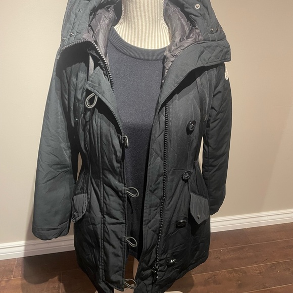 Women's MONCLER Aredhel Down Puffer Jacket Parka Coat Hooded . Size 0-XS - Picture 2 of 15